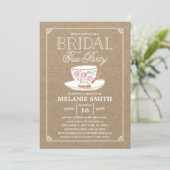 Rustic Modern Bridal Tea Party | Bridal Shower Invitation (Standing Front)