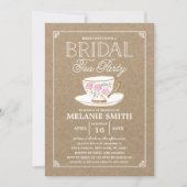 Rustic Modern Bridal Tea Party | Bridal Shower Invitation (Front)