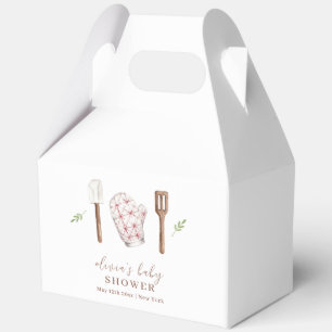 Rustic Modern Chef Kitchen Stuff Baby Shower  Favor Boxes
