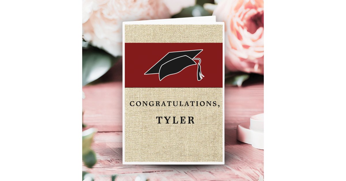 Rustic Modern Congratulations Graduation Card | Zazzle
