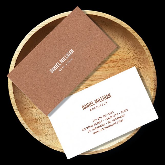 Rustic Modern Cork Pofessional  Business Card (Creator Uploaded)