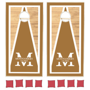 Rustic Modern Family Cabin Cornhole Set