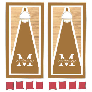 Rustic Modern Family Cabin Cornhole Set