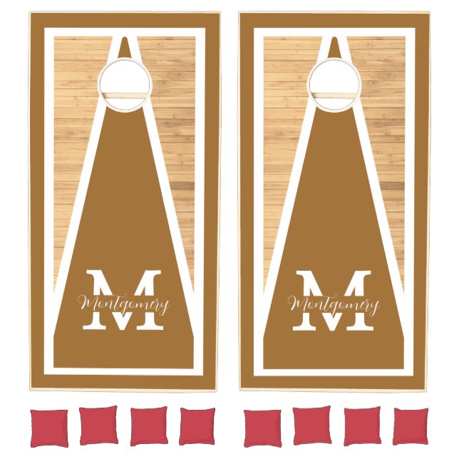 Rustic Modern Family Cabin Cornhole Set (Set)