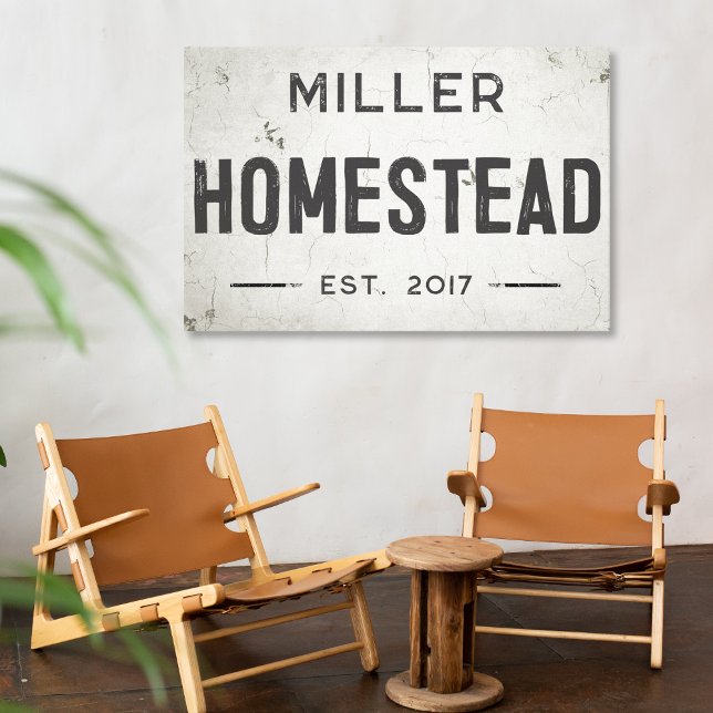 Rustic Modern Farmhouse Homestead Canvas Print (Rustic Modern Farmhouse Homestead Canvas Wall Art)