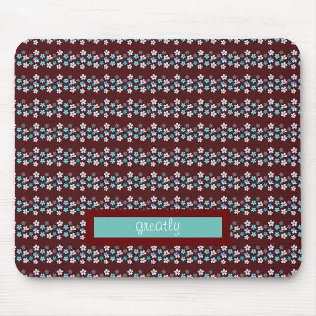 Rustic Modern Floral  Mouse Pad (Front)