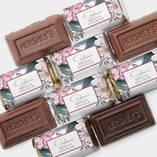Rustic Modern Garden Purple Floral Bridal Shower Hershey's Miniatures