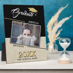 Rustic Modern Graduate Photo Graduation  Plaque