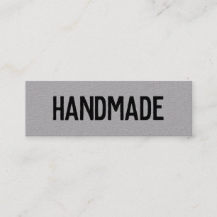 Rustic modern gray kraft handmade gifts seller mini business card
