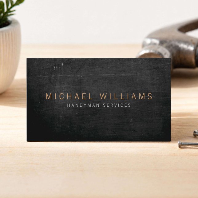 Rustic Modern Handyman, Builder Business Card (Creator Uploaded)