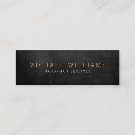 Customizable Rustic Modern Handyman, Builder Thin Business Card