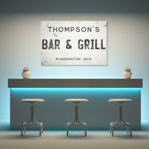 Rustic Modern Industrial Farmhouse Bar City Canvas Print