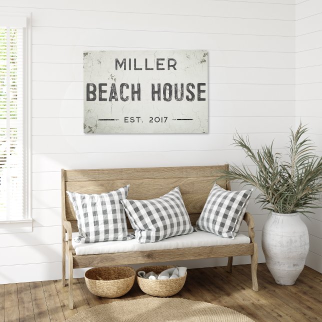 Rustic Modern Industrial Farmhouse Beach House Metal Print (Rustic Industrial Farmhouse Beach House Metal Wall Art)