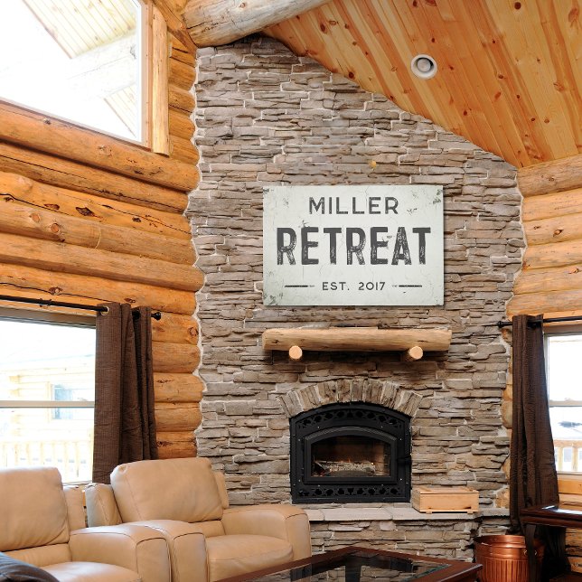 Rustic Modern Industrial Farmhouse Retreat Metal Print (Rustic Industrial Farmhouse Retreat Metal Wall Art)