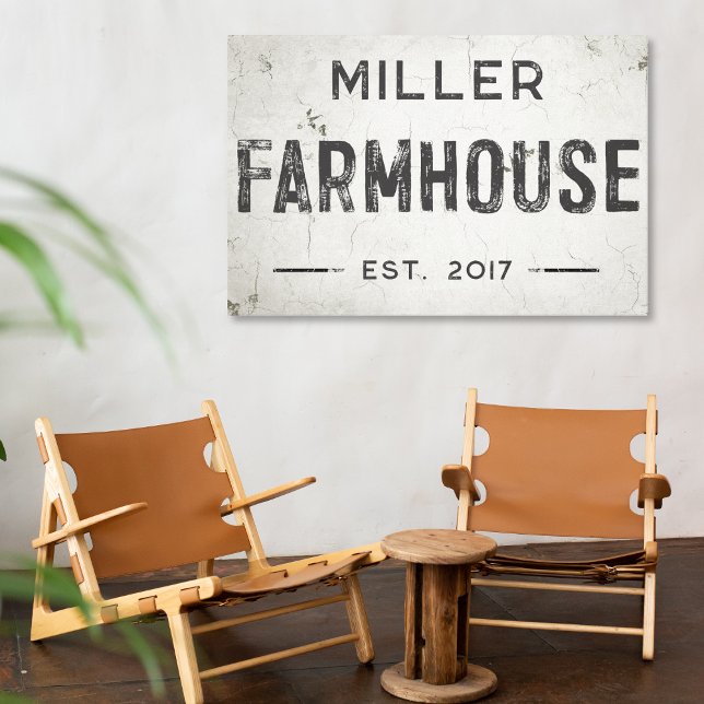 Rustic Modern Industrial Farmhouse Sign (Rustic Modern Industrial Farmhouse Canvas Wall Art)