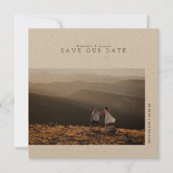 Rustic Modern Minimalist | Wedding Date Save The Date by RedefinedDesigns at Zazzle