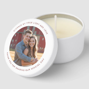 Rustic Modern Minimalist Wedding Guest Gift Simple Mini Candle Favors