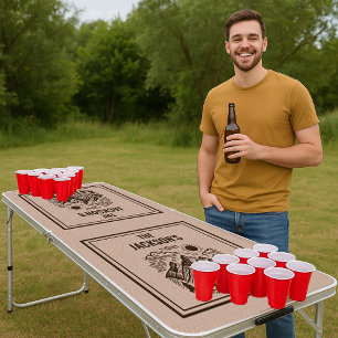 Rustic Modern Mountain Custom Beer Pong Table