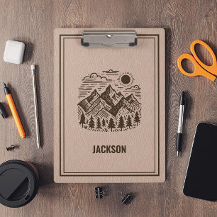 Rustic Modern Mountain Custom Clipboard