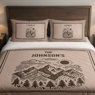 Rustic Modern Mountain Custom Pillow Case