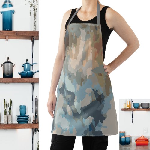 Rustic modern nature colors organic shapes  apron