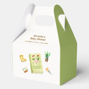 Rustic Modern New Chapter Garden Book Baby Shower  Favor Boxes