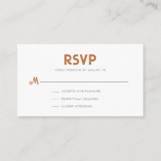 Rustic Modern Parchment RSVP Enclosure Card