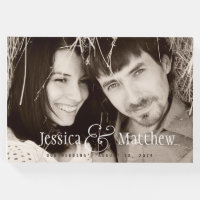 Rustic Modern Photo Wedding Guest Book