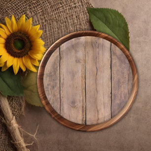 Rustic Modern Sunflower Carriage Baby Shower Paper Plates