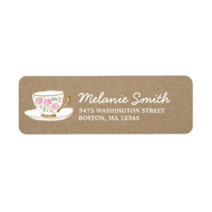 Rustic Modern Tea Party Label