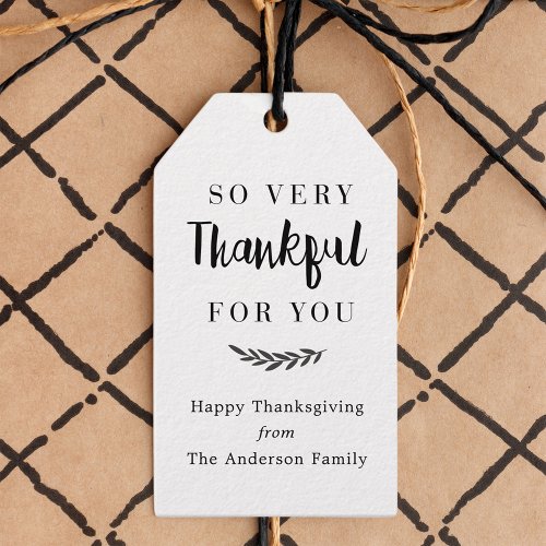 Rustic Modern Thanksgiving Holiday Gift Tags