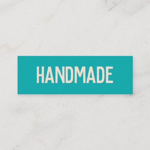 Rustic modern turquoise handmade gifts seller mini business card