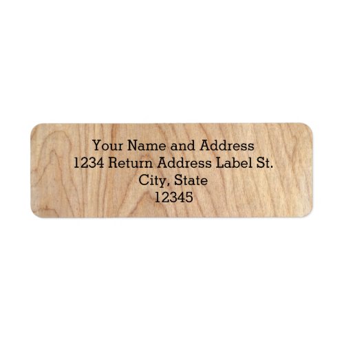 Rustic Modern Unfinished Wood Pattern Printed Label