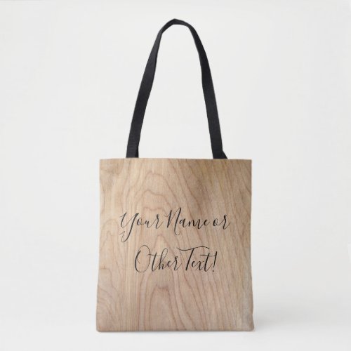 Rustic Modern Unfinished Wood Pattern Printed Tote Bag