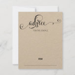 Rustic Modern We Do Script Wedding Advice Card<br><div class="desc">Personalize the custom text  above. You can find additional coordinating items in our "Rustic and Modern We Do" collection.</div>