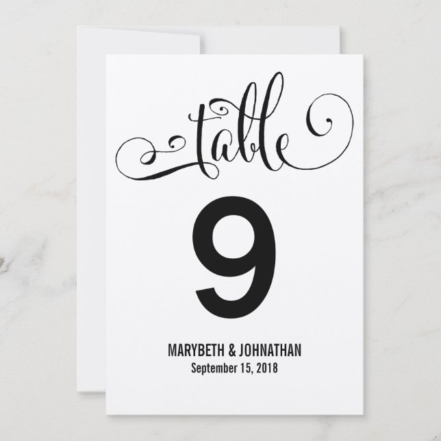 Rustic Modern We Do Wedding Table Number Card (Front)