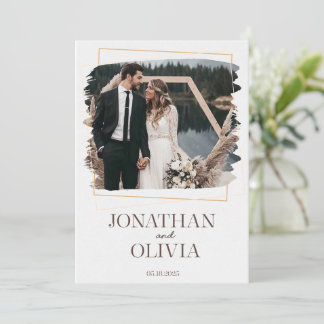 Rustic Modern Wedding Invitation
