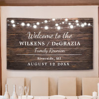 Rustic Modern Welcome Family Reunion String Lights
