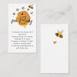 Rustic Mommy To Bee Baby Shower Books For Baby Enclosure Card