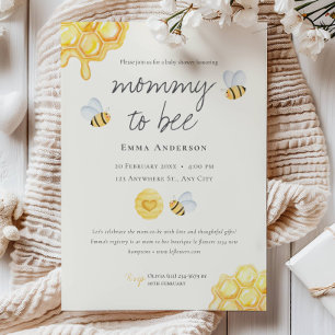 Rustic Mommy to bee Baby Shower Invitation