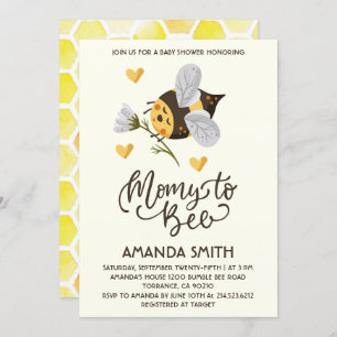 Rustic Mommy To Bee Baby Shower Invitation