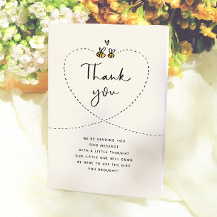 Rustic Mommy to Bee Baby Shower Thank You