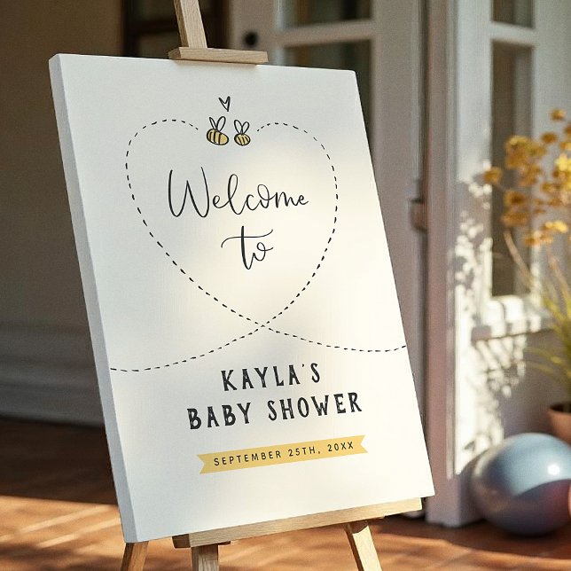Rustic Mommy to Bee Baby Shower Welcome Sign (Creator Uploaded)