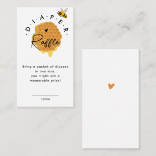 Rustic Mommy To Bee Diaper Raffle Baby Shower  Enclosure Card