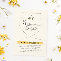 Rustic Mommy To Bee Gender Neutral Baby Shower Invitation