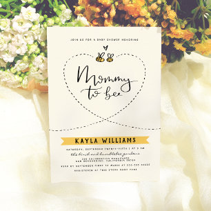 Rustic Mommy To Bee Gender Neutral Baby Shower Invitation