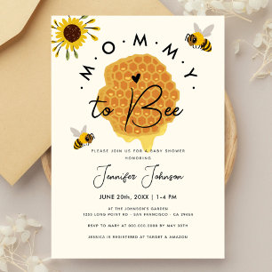 Rustic Mommy To Bee Gender Neutral Baby Shower Invitation