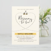 Rustic Mommy To Bee Gender Neutral Baby Shower Invitation (Standing Front)