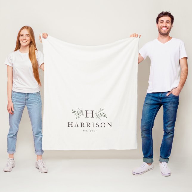 Rustic monogram blanket (In Situ)