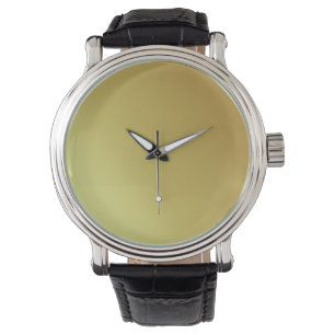 Rustic Monogram Gold Teal Men Leather Watch